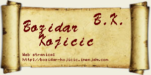 Božidar Kojičić vizit kartica
